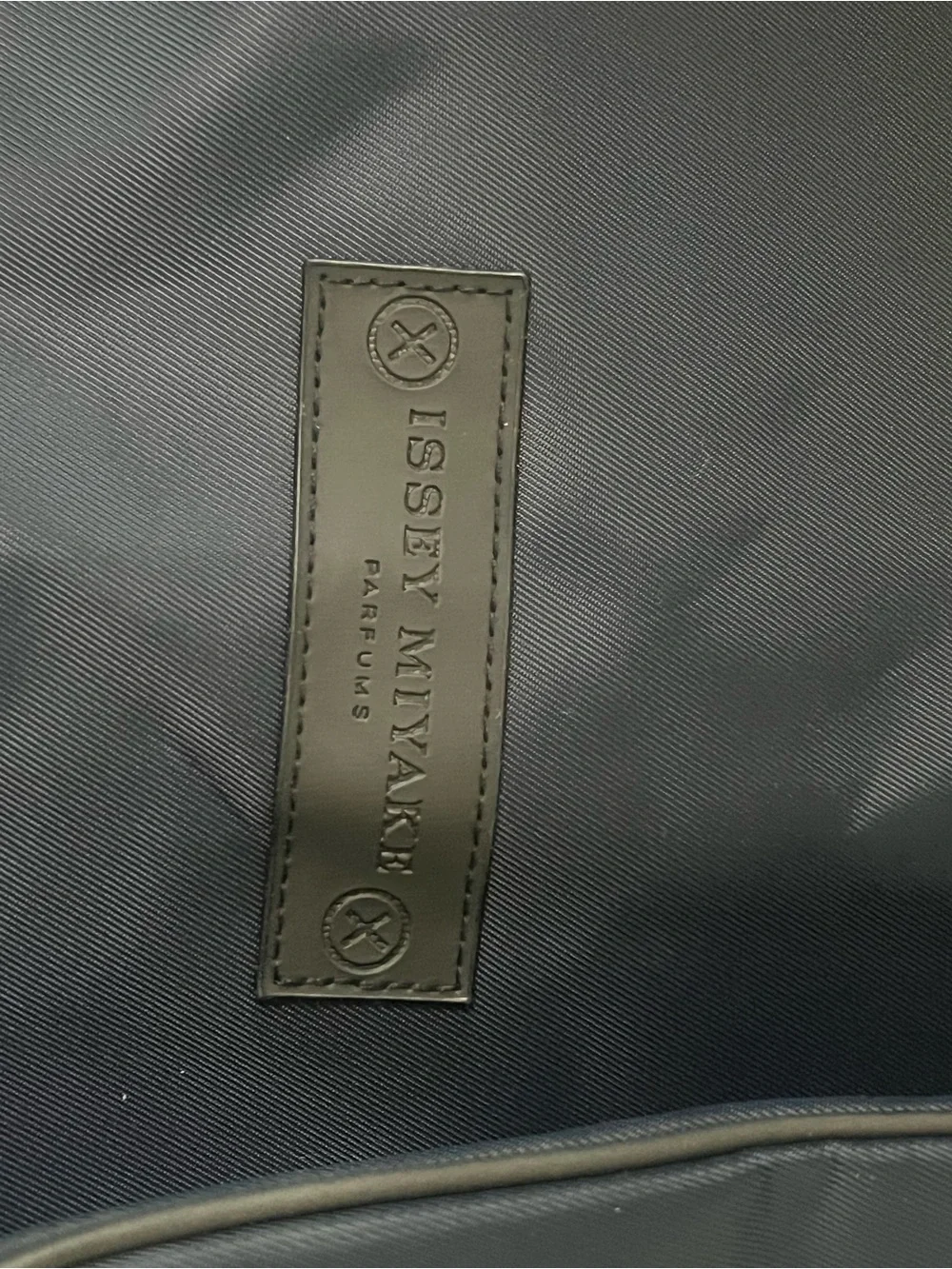 Issey Miyake Navy Nylon Travel Tote Bag Zip Top Leather Trim NWT Large Carryall